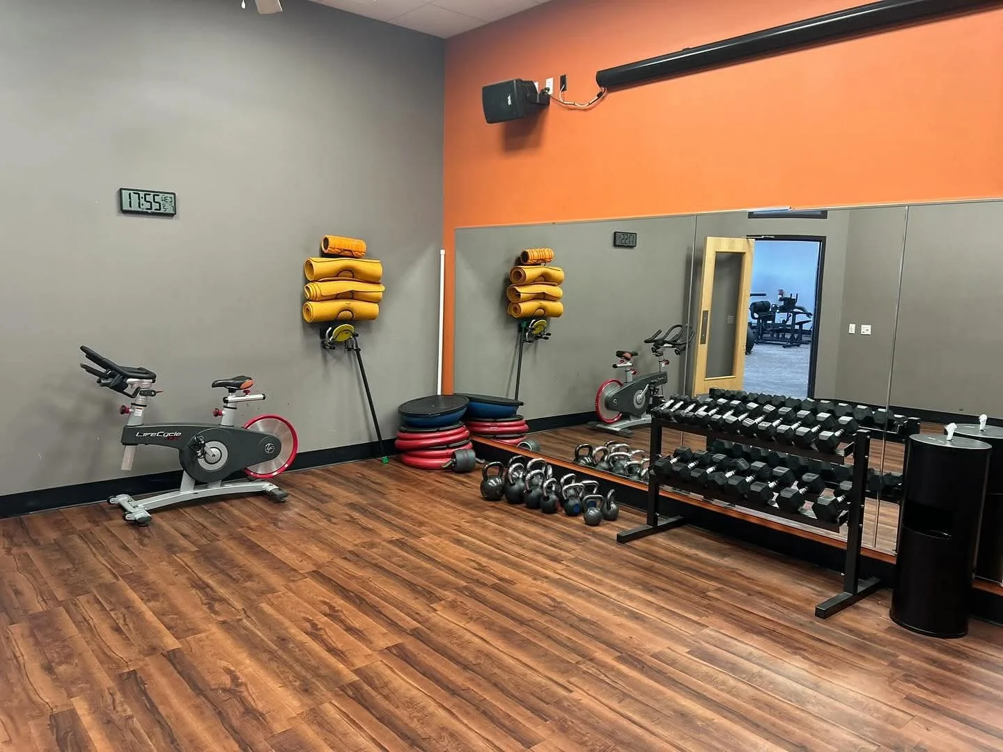 Strength equipment on the E’ville Fitness floor